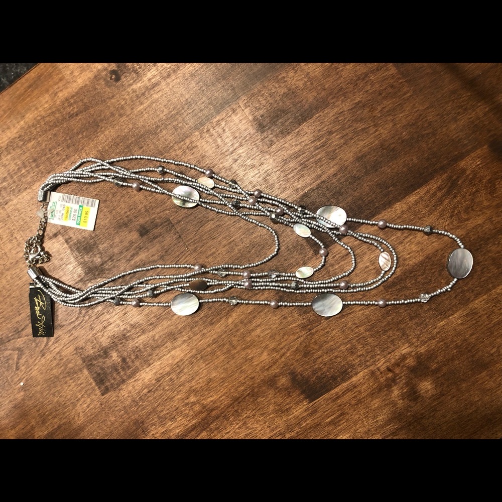 NWT gray layered necklace